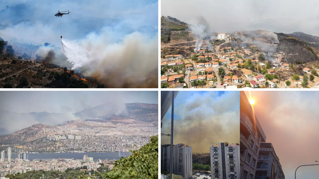 Forest fires in western Turkey destroy residential areas and force hundreds to evacuate