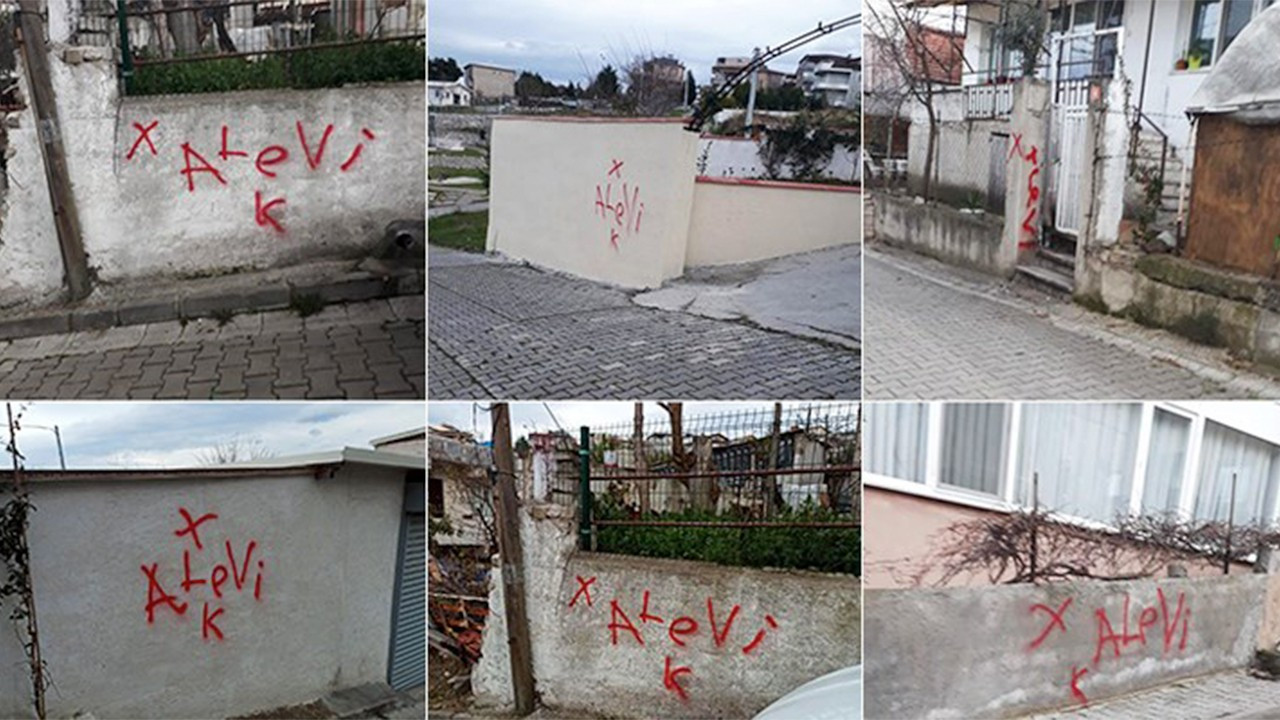 Alevi family homes marked with red paint, crosses in western Turkey