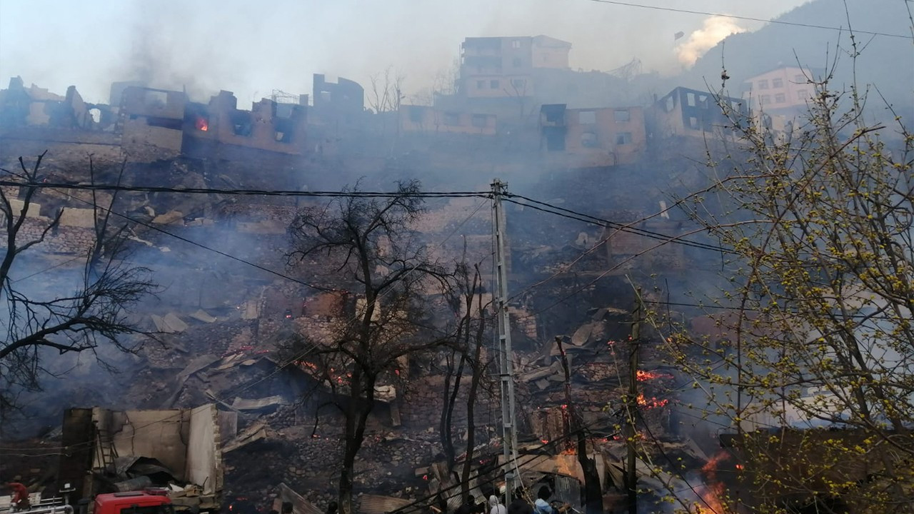 Fire devours one fifth of village in northeastern Turkey