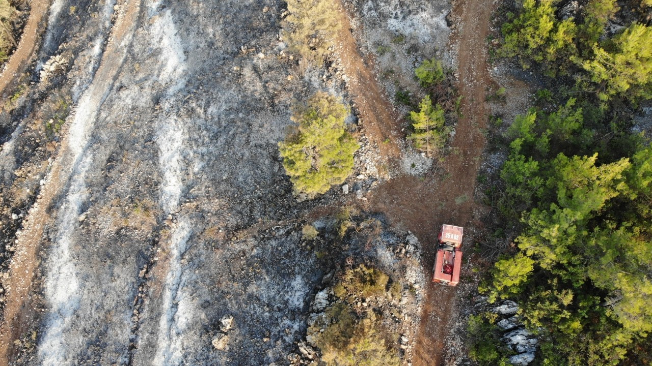 Drone footage shows destruction left by blaze in Antalya's Gündoğmuş