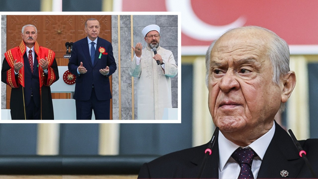Erdoğan ally Bahçeli throws 'full support' behind top cleric for praying at court building opening