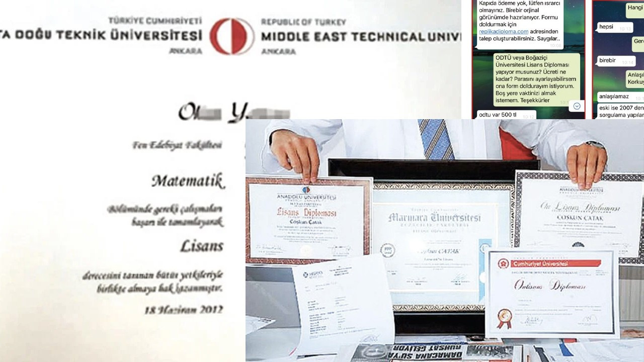 Fake diplomas from prestigious Turkish universities sold for 500 liras online