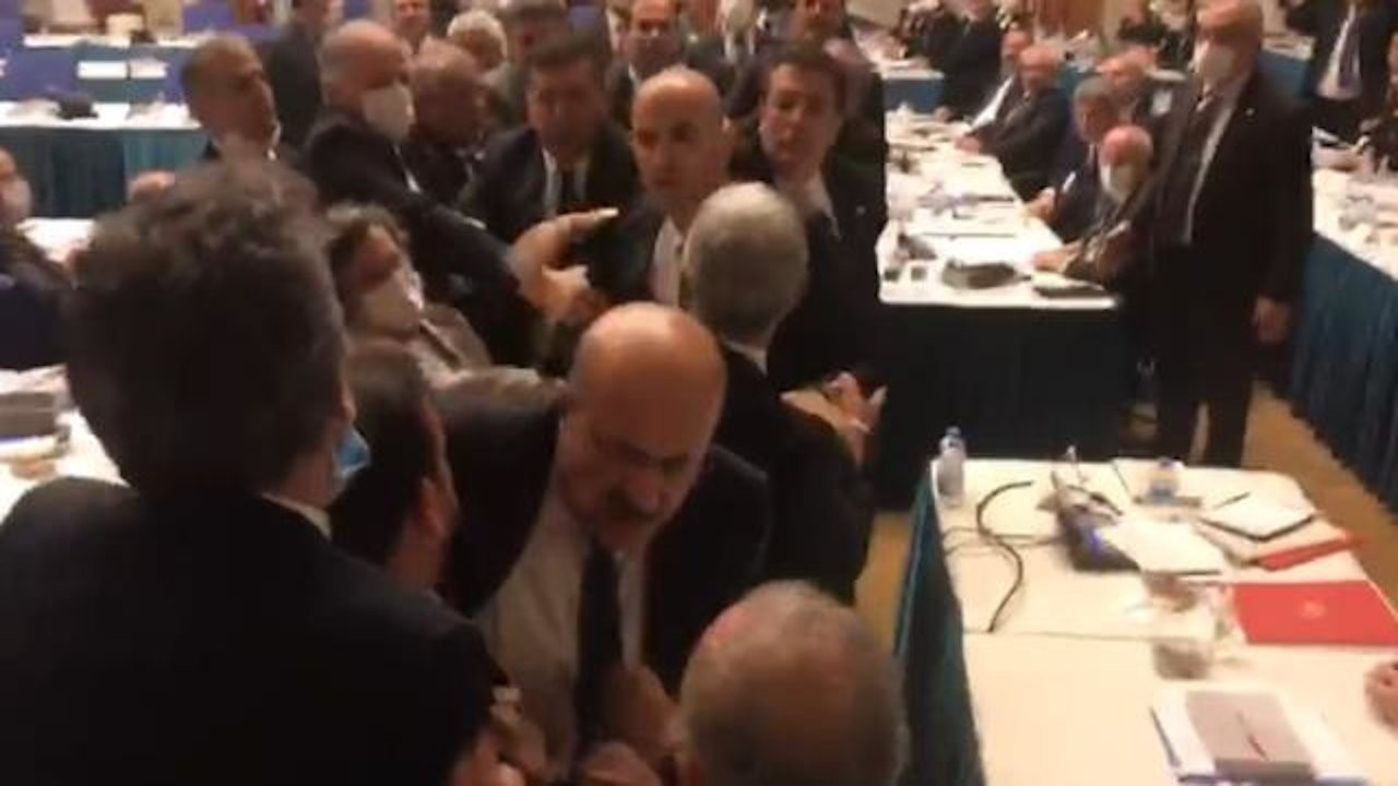 Brawl erupts in parliament after MHP MP insults former HDP co-chair