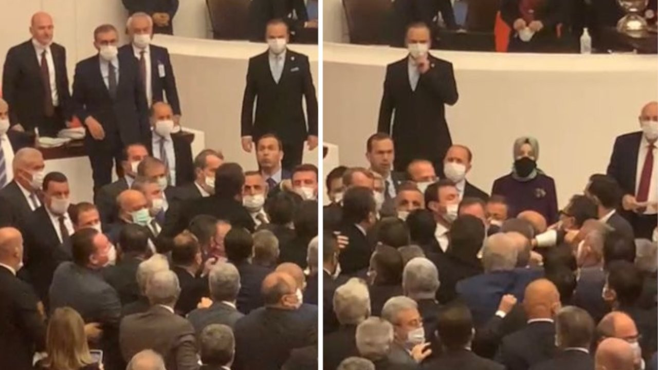 Turkish Interior Minister's insult to opposition deputy prompts fist fight in parliament