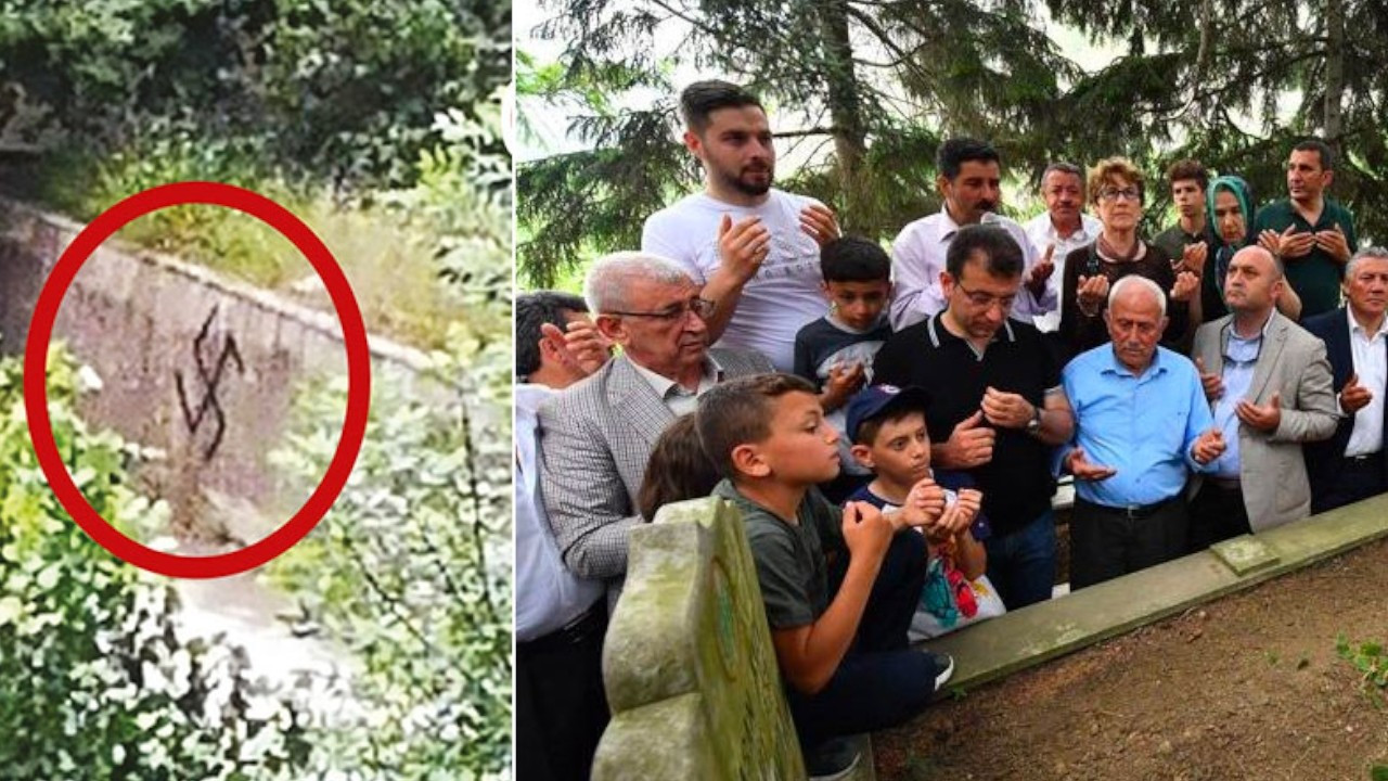 İmamoğlu's family cemetery in Trabzon defaced with swastika