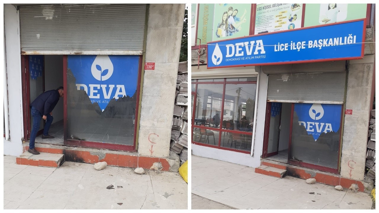 DEVA district building in southeastern Turkey attacked with Molotov cocktails
