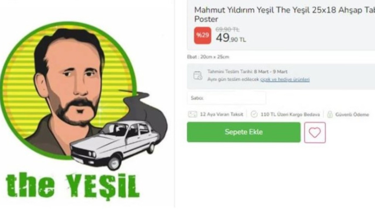 Notorious JİTEM member’s poster put up for sale as ‘souvenir’ on online shopping giant
