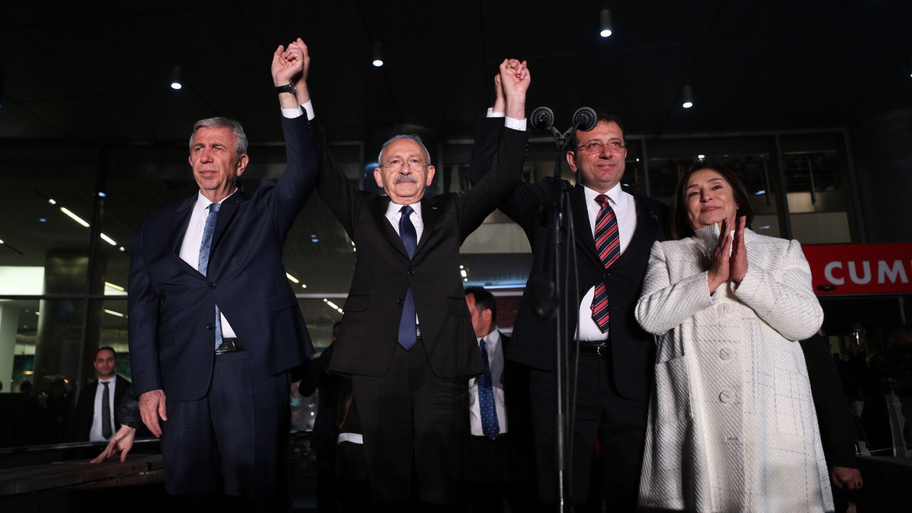 Presidential candidate Kılıçdaroğlu gives speech with his wife and CHP mayors İmamoğlu, Yavaş