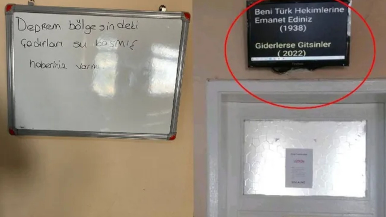 Doctor suspended for writing Erdoğan’s remarks at entrance of room
