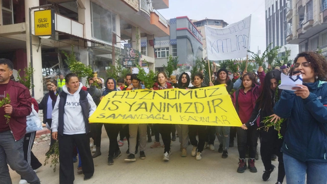 Women in Hatay march with incense burners to commemorate 40th day of earthquakes