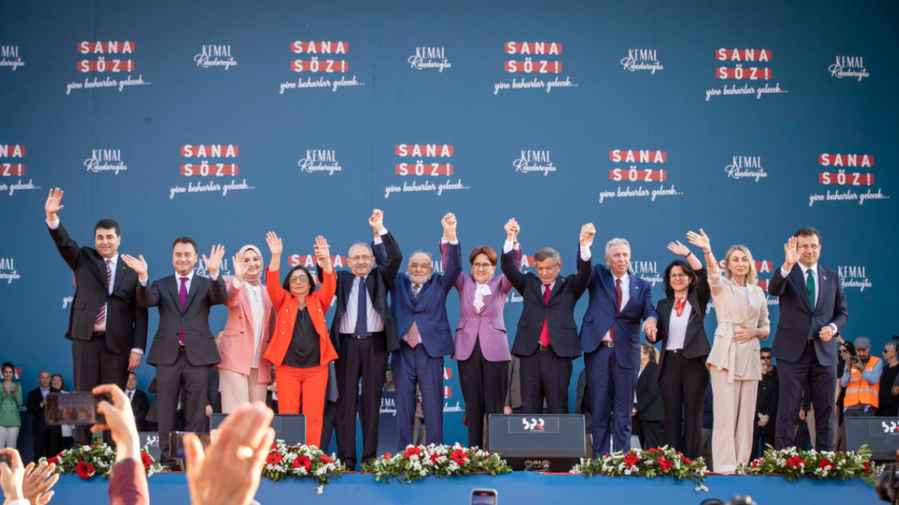 Main opposition bloc Nation Alliance leaders hold joint rally in İzmir