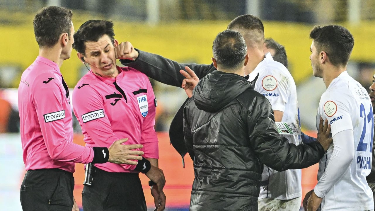 Turkish football club chair punches referee after match