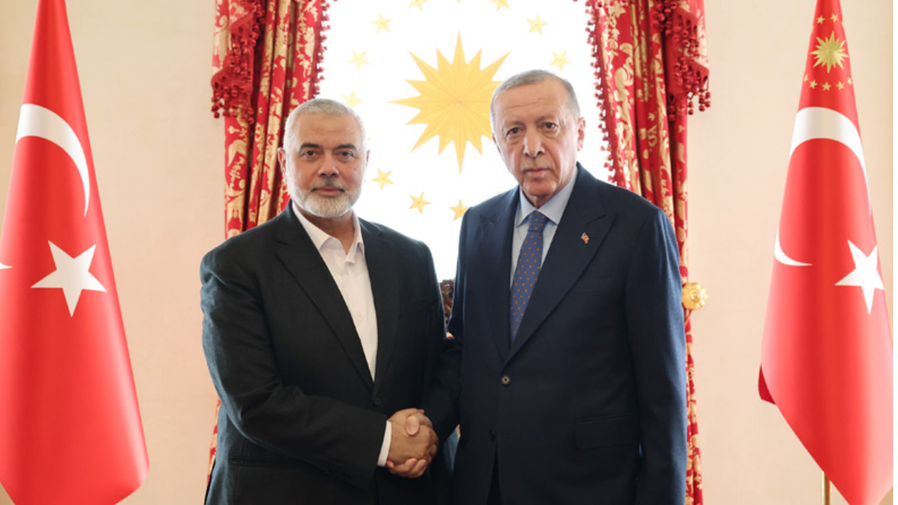 President Erdoğan meets Hamas leader Haniyeh in Turkey