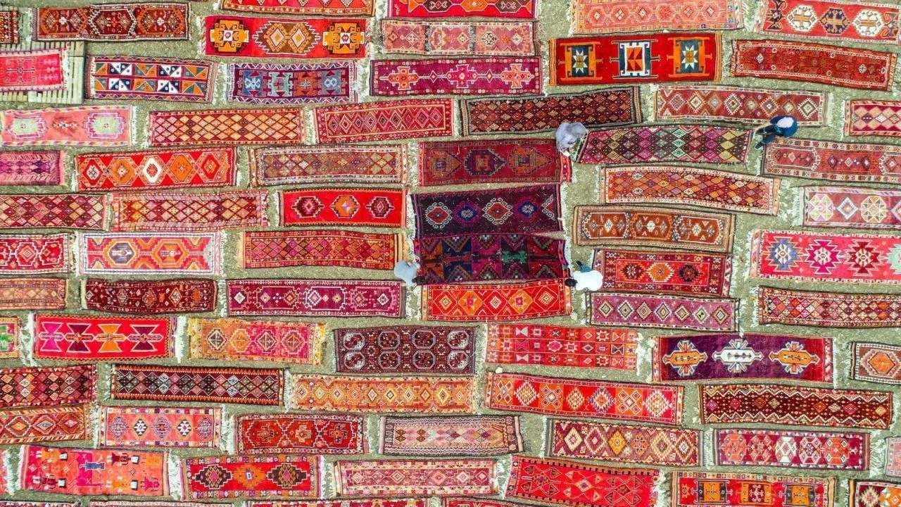 Women workers lay rugs in fields in Antalya, creating colorful scenes - Page 3