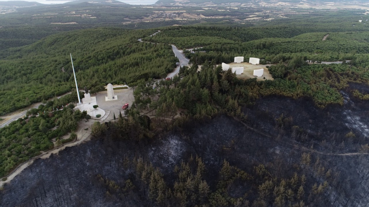 Wildfires damage Anzac war memorials in Çanakkale