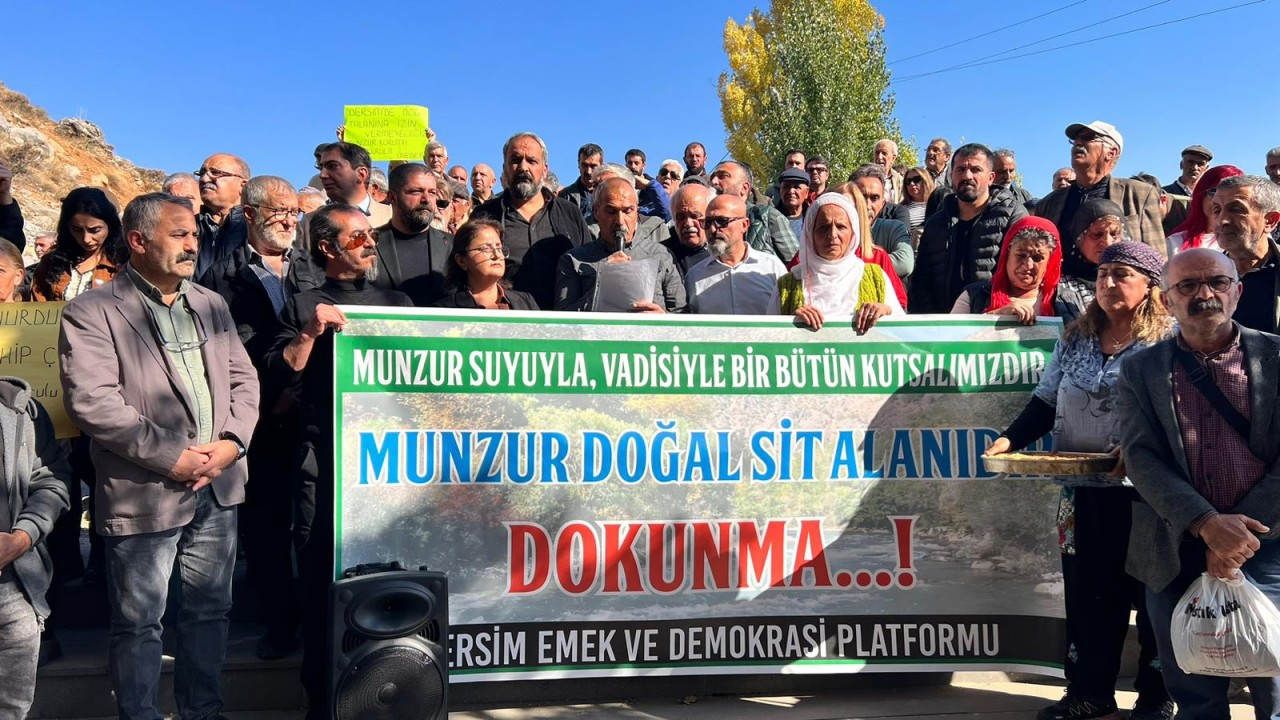 Locals protest gov’t decision to downgrade status of Munzur springs