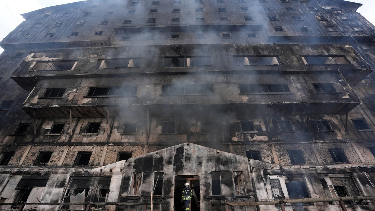 Drone footage shows ski resort hotel after fatal fire