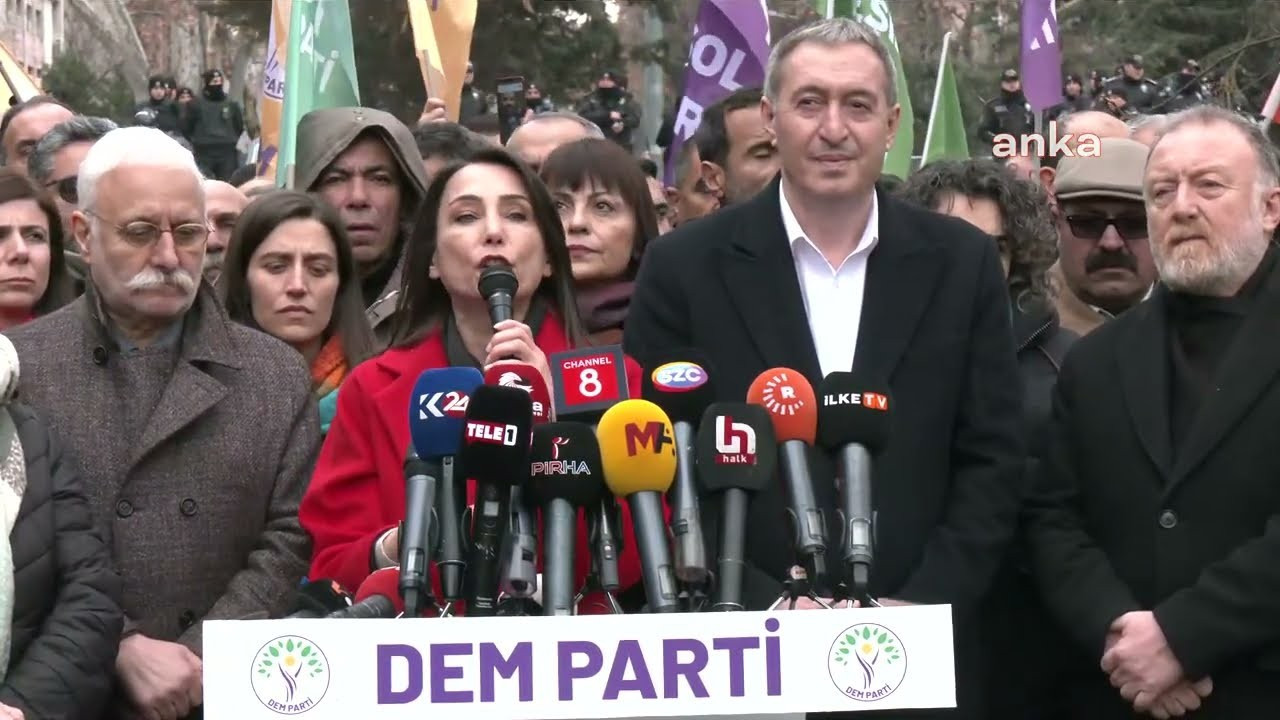 DEM Party leaders protest trustee appointments in capital Ankara