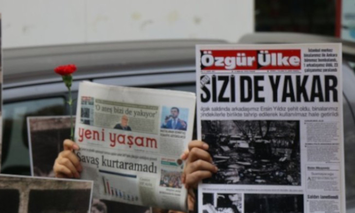 Perpetrators of bomb attacks on offices of pro-Kurdish newspaper still not caught after 25 years