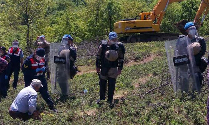 Locals in Western Turkey detained during deforestation protest, village placed under blockade