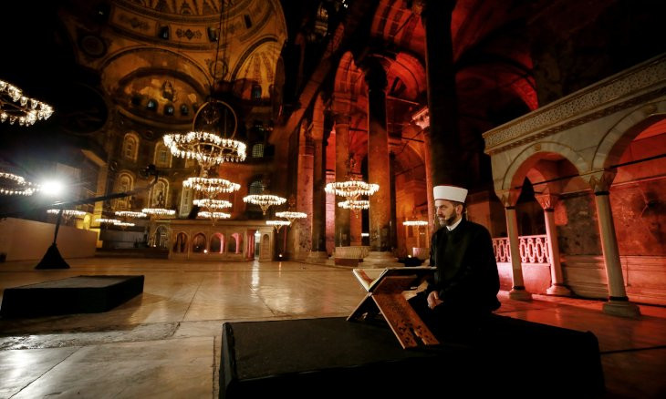 Islamic prayers held at Istanbul's Hagia Sophia to mark 567th anniversary of Ottoman conquest