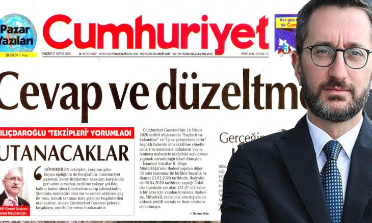 Turkish daily forced to publish 3 disclaimers over report on presidential aide's controversial construction