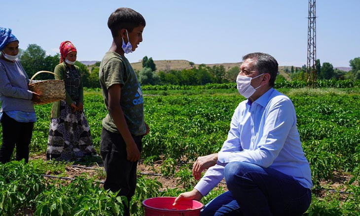 Turkish Education Minister draws ire for normalizing child labor in visit to kids working in fields