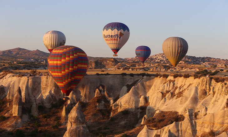 Hot air balloons float once again in central Turkey's Cappadocia