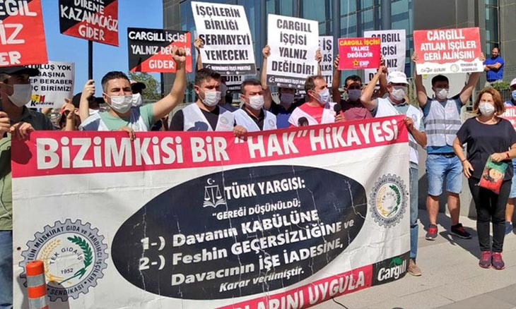 Turkish workers on day 894 of protest against US company Cargill